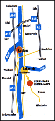 Wegbeschreibung zum Ferienpark Rhein Lahn in Lahnstein