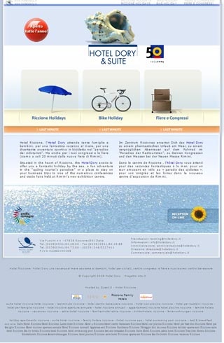 Webseite vom familienfreundlichen Hotel Dory & Suite in Riccione