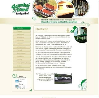 Webseite von Baumhof-Tenne in Marktheidenfeld
