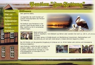 Webseite von Pension zur Festung in Dömitz