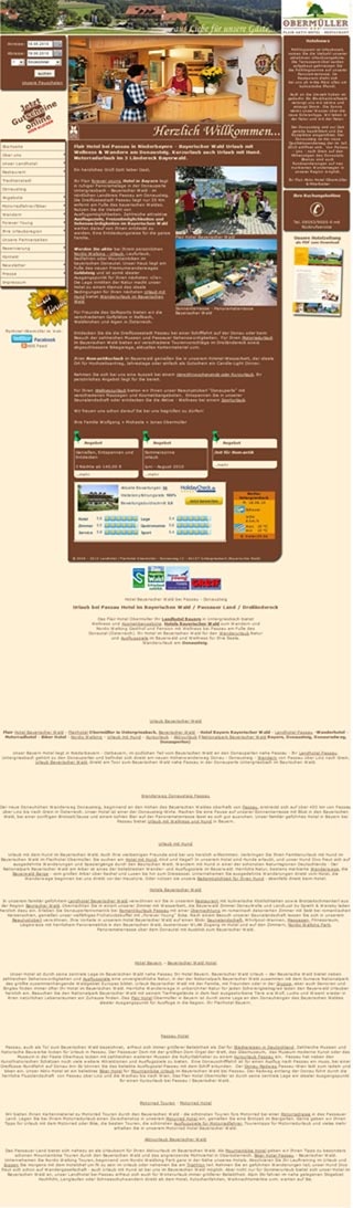 Webseite vom familienfreundlichen Flair- Aktiv - Hotel Oberm�ller in Untergriesbach