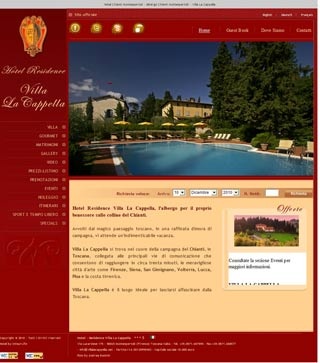Webseite von Hotel - Residence Villa La Cappella in Montespertoli (Firenze)