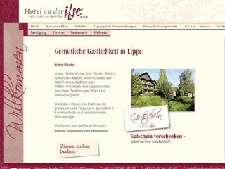 Webseite vom familienfreundlichen Hotel an der Ilse in Lemgo