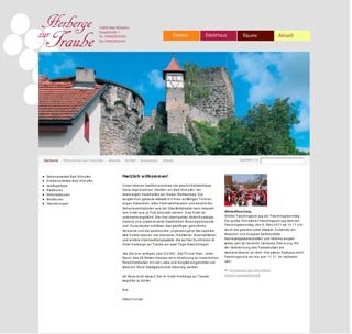 Webseite vom familienfreundlichen Hotel Herberge zur Traube in Bad Wimpfen