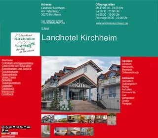Webseite von Landhotel Kirchheim in Kirchheim