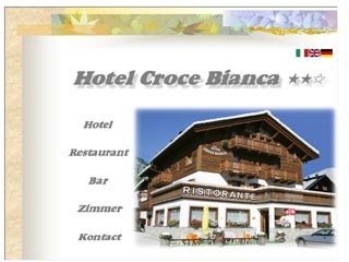 Webseite vom familienfreundlichen Hotel Croce Bianca in Livigno