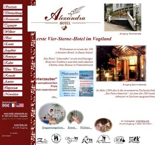 Webseite vom familienfreundlichen Hotel Alexandra in Plauen