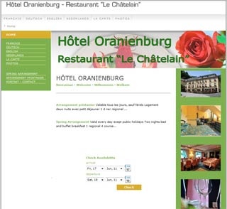 Webseite von Hotel Oranienburg in Vianden