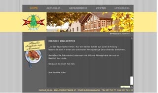 Webseite von Gasthof Zur Linde in Burgwallbach