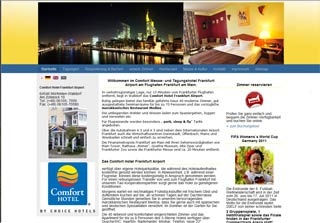 Webseite von Comfort Hotel Frankfurt Airport in Mörfelden- Walldorf