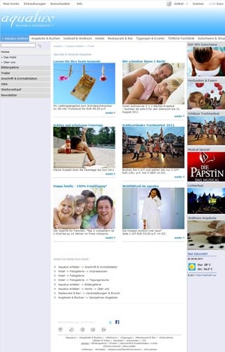 Webseite vom familienfreundlichen aqualux Wellness- & Tagungshotel in Bad Salzschlirf bei Fulda