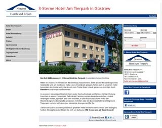 Webseite von Hotel Am Tierpark in Güstrow