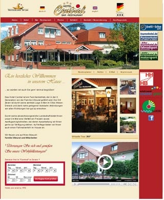 Webseite von Hotel Central in Zeven