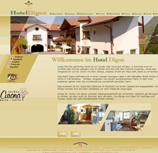 Webseite vom familienfreundlichen Hotel Digon in St. Ulrich - Gr�dental