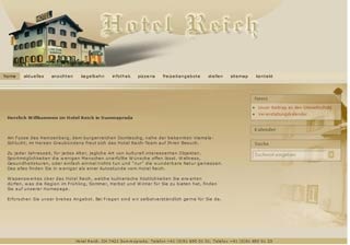 Webseite von Hotel Restaurant Pizzeria Reich in Summaprada