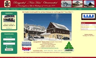 Webseite vom familienfreundlichen Berggasthof Neues Haus in Kurort Oberwiesenthal
