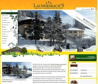 Webseite vom familienfreundlichen Laudersbach�S Landhotel & Gasthof in Altenmarkt - Zauchensee
