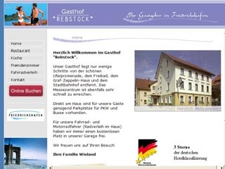 Webseite von Gasthof Rebstock in Friedrichshafen