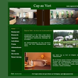 Webseite vom familienfreundlichen Hotel Cap au Vert in Neufchâteau (Grandvoir)