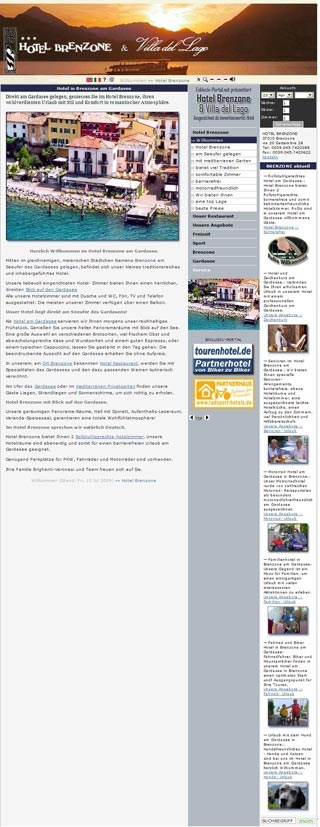 Webseite vom familienfreundlichen Hotel Brenzone & Villa del Lago in Brenzone