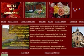 Webseite vom familienfreundlichen Hotel des Ardennes in Echternach