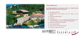 Webseite vom familienfreundlichen Gasthof Der Eggentaler in Cardano - Cornedo