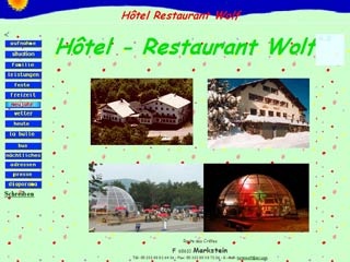 Webseite von Hotel Restaurant Wolf in Markstein