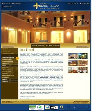 Webseite vom familienfreundlichen Hotel Toscana Spa, Wellness & Fitness in Alassio