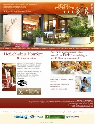 Webseite von Hotel Excelsior in Cesenatico