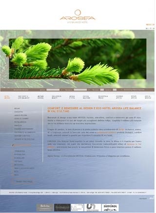 Webseite von AROSEA Life Balance Hotel in St. Walburg/Ultental bei Meran