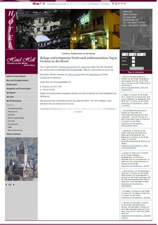 Webseite vom familienfreundlichen Hotel Holl in Cochem