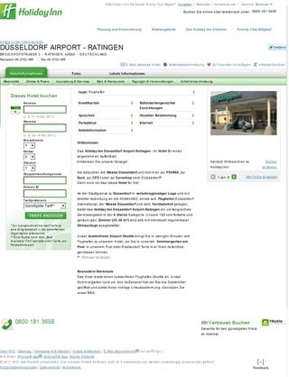 Webseite von Holiday Inn Düsseldorf Airport-Ratingen in Ratingen