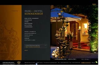 Webseite vom familienfreundlichen Park-Hotel Sonnenhof in Vaduz