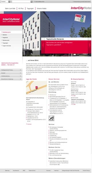 Webseite vom familienfreundlichen InterCityHotel Berlin-Brandenburg-Airport in Berlin - Schönefeld