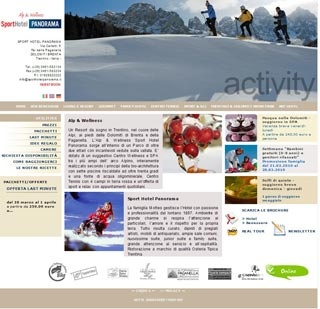 Webseite vom familienfreundlichen Alp & Wellness Sport Hotel Panorama in Fai della Paganella (TN)