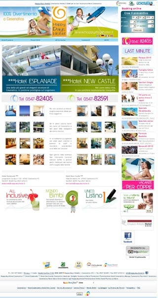 Webseite von Hotel New Castle in Cesenatico (FC)