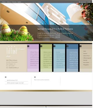 Webseite vom familienfreundlichen Hotel Tiffany & Resort in Cesenatico
