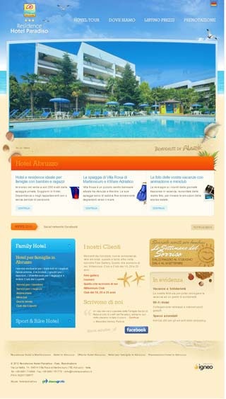 Webseite von Hotel Paradiso in Villa Rosa di Martinsicuro (TE)
