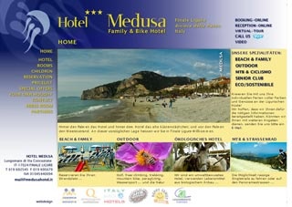 Webseite vom familienfreundlichen Hotel Medusa in Finale Ligure (Sv)