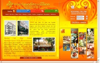 Webseite von Hotel Mediterraneo Club Benessere in Bellaria Igea Marina