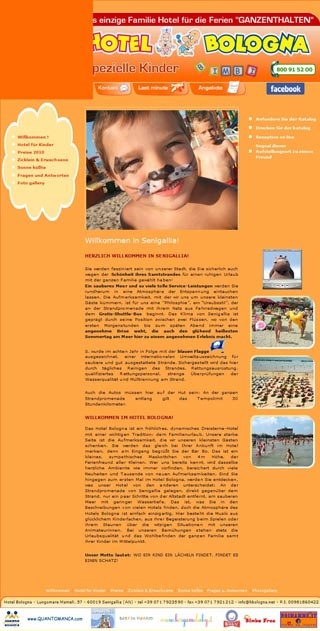 Webseite vom familienfreundlichen Hotel Bologna in Senigallia (An)