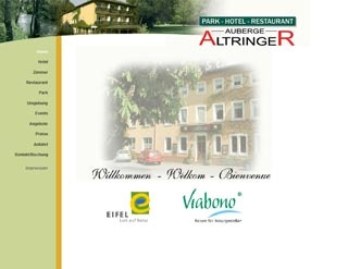 Webseite vom familienfreundlichen Auberge Altringer in Sinspelt