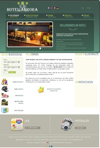 Webseite von Hotel Aurora in Misano Adriatico (Rn)