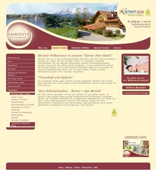 Webseite von Hotel Karner Flair in Frasdorf