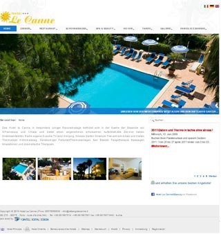 Webseite vom familienfreundlichen FamilyHotel Le Canne&Beauty in Forio - isola d'Ischia (NA)