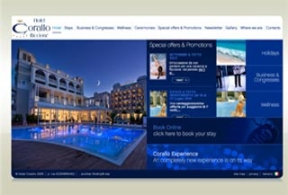 Webseite von Hotel Corallo in Riccione (RN)