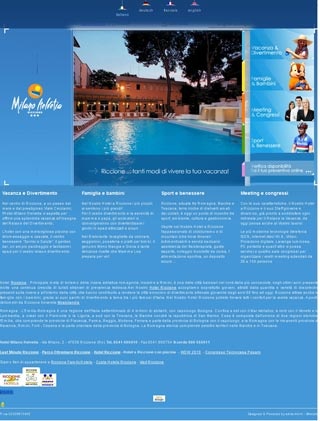 Webseite vom familienfreundlichen Hotel Milano Helvetia in Riccione (RN)