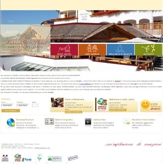 Webseite vom familienfreundlichen Ambiez Suite Hotel in Andalo (TN)