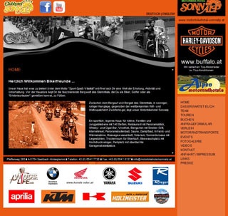 Webseite von Motorbikehotel Sonnalp in Hinterglemm
