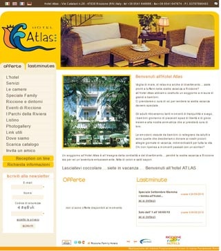 Webseite vom familienfreundlichen Hotel Atlas in Riccione (RN)